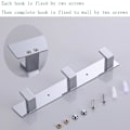 Miniatyrbillede 5 af 5: Krog til vægmontering, skrue, rævefarvede dørkroge, krom, frakke- og kåbestativ til badeværelse eller køkken 410-3 Chrome Square 3 chrome coat hook