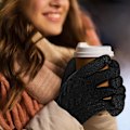 Miniatyrbillede 6 af 7: Termiske Handsker, Touchscreen Handsker Vinterhandsker til Mænd Kvinder, Tykke Varme Strikket Handsker med Blødt For til Damer, Sort -