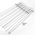 Miniatyrbild 2 av 5: 6x Premium Grillspett med Handtag, 430 Rostfritt Stål Dubbel Grillspett, Kebabspett med Dubbla Tänder (06x Dubbelspett Med Slider)