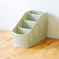 Miniatyrbillede 4 af 6: Opbevaringskurv, Kosmetikboks Organizer, Plastik Opbevaringsboks Skrivebord 4 Gitter Undergitter Opbevaringskasse Multifunktionel Opbevaring til Skrivebord Kontor Soveværelse C Green 4 Grid
