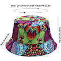 Pikkukuva 5 / 5: Söpö ämpärihattu rannan kalastajanhatut naisille, kääntyvä kaksisuuntainen käyttö Psychedelic Mushroom