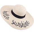 Miniatyrbilde 3 av 7: Kvinner sammenleggbar floppy bredbremmet stråsolhatt sommer strandhatt UV UPF 50+ 06Style Beige
