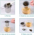 Miniatyrbild 5 av 5: Stainless Steel Tea Strainer with Foldable Handle, Extra Fine Mesh Filter, Brewing Basket with Lid