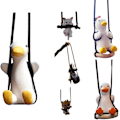 Pikkukuva 1 / 6: Heiluva Ankka Auton Ripustuskoriste Söpö Anime Tarvikkeet Ripustus Auton Sisustukseen Auton Taustapeilin Ripustin Autokoriste Tarvikkeet Along Neck Duck