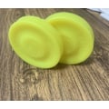 Miniatyrbilde 2 av 7: 2 stk oppgradert versjon sport flygende disker silikon mini glidelås chip lomme spin fangstspill kreativ hånd-push for voksne barn (gul)
