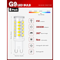 Miniatyrbilde 2 av 8: G9 LED-pære, 5W kald hvit 6000K, LED-pære ikke-dimbar, 450LM, tilsvarer 50W halogen, energisparende LED-pærer for taklamper, 6-pakning Model 2 Cool White
