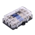 Miniatyrbillede 1 af 8: Universal Blade Fuse Holder Box, DC 12-24V Automotive Stereo Audio Power Fuse Block Kit Assortment for Auto Car Boat 1 in 3 Ways Out with 3 Blade F