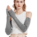 Miniatyrbillede 3 af 5: Uldblends Varme Armvarmere Lange Fingerløse Handsker til Kvinder 1Black1Gray1Navy
