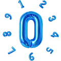 Pikkukuva 1 / 7: Numeropallon, värikkäät helium-numeropallon syntymäpäiväjuhliin, itse täyttyvät numeropallon, foliopallo syntymäpäiväjuhliin, uudenvuoden juhliin Blue #0 Large