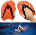 1 Pair Swimming Hand Paddles with Adjustable Straps Strength Training Aid Pool Exercise Accessories