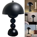 Miniatyrbild 1 av 5: Svamplampa, sänglampa, LED-lampa, laddningsbar, enfärgad belysning, minimalistisk lampa för rumsdekoration (svart [energiklass D]) black
