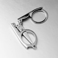 Miniatyrbillede 4 af 7: Rustfrit stål folde saks bærbar foldbar rejse saks metal saks til håndværk, syning 10,5 cm (2 pakker) Silver