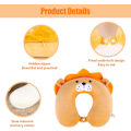 Miniatyrbilde 3 av 7: Pute Cartoon Dyre Nakkestøtte Pute 30 * 30cm Memory Foam Nakkepute U-formet Elastisk Barn Reisepute Bærbar U-formet Pude for J 30*30cm