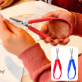 Miniatyrbilde 7 av 7: 2 stk. barnesakser med løkkehåndtak, grep-sakser, barnehåndverkssakser, løkkehåndtak, selvåpnende sakser, adaptive klippesakser for barn og voksne Blue,red