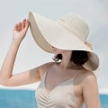 Miniatyrbilde 5 av 7: Kvinner Foldbar Floppy Bredbremmet Halm Solhatt Sommer Strandhatt UV UPF 50+ 02Style Bowknot Beige