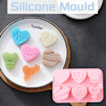 Miniatyrbillede 6 af 6: Valentines Chokoladeforme - 1 stk. 6-huls Silikon Chokoladeform - Hjerteformet Kage Chokolade Fremstillingsform til Valentinsdag & Bryllup & Fødselsdag Brown Heart
