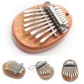 Miniatyrbilde 1 av 5: Mini Kalimba 8 tangenter tommelfingerpiano fingre musikktastatur lite instrument gave
