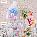 Miniatyrbilde 4 av 8: 50 stk Organzaposer – 25 x 35 cm Hvite Gaveposer, Organzaposer Store, Barnefødselsdagsgaveposer Bryllupsgavepose 25 x 35 cm