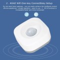 Miniatyrbillede 3 af 8: arm System Trådløs WiFi Smart PIR Bevægelsessensor Detektor Kompatibel med TUYA/Smart Life App White