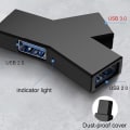 Miniatyrbillede 2 af 3: Usb Hub, 3-port Splitter Hub (2 Usb 2.0 + Usb 3.0), Usb 3.0 Hub Mini Bærbar Usb Adapter