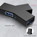Pikkukuva 2 / 3: Usb-keskitin, 3-porttinen jakokeskitin (2 Usb 2.0 + Usb 3.0), Usb 3.0 -keskitin Mini Portable Usb -sovitin