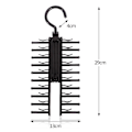 Miniatyrbild 4 av 4: Slipshållare med 20 krokar, slipsförvaring för män (svart, 2-pack)