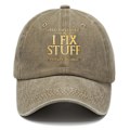 Miniatyrbillede 1 af 4: Far Hat Det er det, jeg gør, jeg FIX ting, og jeg ved ting Baseball Cap（Khaki）