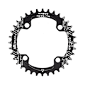 Pikkukuva 1 / 4: 32T 34T 36T Ketjupyörä 104 BCD Kapea Leveä Ketjupyörä Maantiepyörälle Maastopyörälle BMX MTB Pyörän Ketjupyörä Levy Pyöräilyosat（36T，musta）