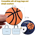 Miniatyrbillede 2 af 5: 2-delt basketball-tema indsats tote taske strandindretning