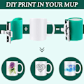 Pikkukuva 2 / 4: Uusi muki kiinnike kiinnitys kuppi sarjat 15 Oz ja 11 Oz DIY työkalu lämmönsiirto vihreä silikoni kestävä tulostus 3D sublimaatio