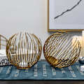 Miniatyrbild 3 av 5: Geometrisk form ljusstake, ihålig design, bröllopsdekoration järnljusstake