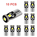 Miniatyrbillede 3 af 5: 10 stk. W5w T20 12v 2w Bil Halogen Pære 194 168 Led Pærer Instrument Lys Instrumentbræt Pære Auto Indvendigt Lys Bil Styling