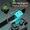 Miniatyrbild 5 av 5: Bluetooth-hörlurar V5.3 Intelligent Digital Display Sports Ear Hook Hög ljudkvalitet Brusreducering Samtal（Grön）