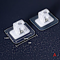 Miniatyrbild 3 av 3: 4-pack självhäftande justerbara gardinstångshållare klämmor stångfäste