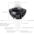 Miniatyrbillede 5 af 5: Led Projektorlys Projektor Nat Farve Skiftende Musikafspiller Bluetooth