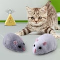 Miniatyrbild 1 av 5: Elektrisk infraröd RC simuleringsmus med ostmodell katt leksak interaktivt husdjursleksak (ljuslila)