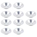 10 st äggformar, pajformar, non-stick äggformar, geléformar (7,5X7,5CM, silver)