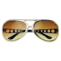 Miniatyrbilde 1 av 2: Store Elvis King Of Rock Rock Roll Tcb Aviator Solbriller_l24