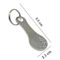 Miniatyrbilde 4 av 4: 2 stk. Universal Shopping Trolley Token Nøkkelring, Avtakbar Nøkkelring (Sølv)