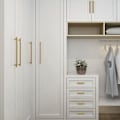 Miniatyrbilde 3 av 3: Sett med 4 børstet messing møbelhåndtak, 96 mm senteravstand, sett med 4 gull kjøkkenskaphåndtak, rustfritt stålskaphåndtak med skruer