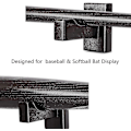 Miniatyrbild 4 av 4: Basebollträ displayfodral, väggmonterad solid handgjord horisontell rack