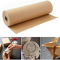 Miniatyrbild 1 av 5: Rulle brunt kraftpapper - 30 cm x 30 m - Naturligt återvunnet papper för presentinslagning, gör-det-själv, förvaring, förpackning, frakt, dekorativ pappersförpackning