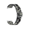 Miniatyrbild 2 av 7: Kompatibel med Samsung Galaxy Watch Active2 Active Mjuk Elastisk Andningsbar Klockarmband Ersättning Kamouflage Grå Klockarmband färg grå