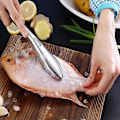 Miniatyrbilde 1 av 2: Fiskfjellsfjerner, fiskeskallskrape i rustfritt stål, rengjøringsbørste, enkelt verktøy for fjerning av fiskeskjell