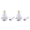 Miniatyrbillede 1 af 2: 2-pak juletræ-formet bordlampe, kreativ sengebordslampe, skrivebordslampe, chic nattelys, boligindretning til soveværelse (guld) (11 x 7,5 cm, guld)