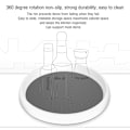 Miniatyrbild 3 av 5: 360 Rotation Non-skid Spice Rack Pantry Cabinet Turntable With Wide Base Storage Bin Rotating Organ
