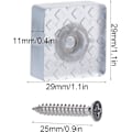 Miniatyrbilde 2 av 3: Antiskli gummipads, møbelfotbeskyttelsespute firkantet form for stol, sofa, firkantede stolglidere for støyreduksjon 30PCS