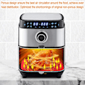 Miniatyrbild 2 av 3: Återanvändbara Air Fryer-foder i silikon 8,5 tum fyrkantiga non-stick korgmattor Tillbehör Bambustångskorgfoder