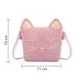 Miniatyrbild 7 av 8: Barnens axelväska flickor, katt crossbody messenger väska, prinsessa mini handväska, PU läder söta små flickväskor
