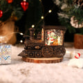Miniatyrbillede 2 af 4: Juletog, juleaften musikboks tog musikboks krystalkugle ornamenter, dreng piger jule fødselsdag gave